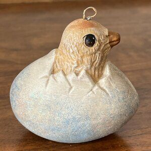 Walnut Ridge Collectibles Hatching Chick Easter Egg Ornament Blue 1998 Vintage
